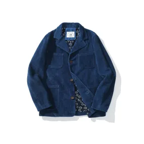 Vintage Indigo Plant Dyed Corduroy Jacket