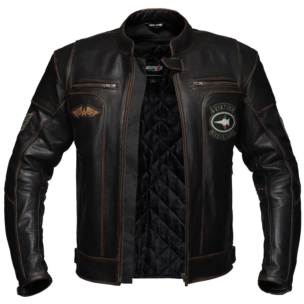 VIVI IL MOMENTO RETRO MOTORCYCLE LEATHER JACKET