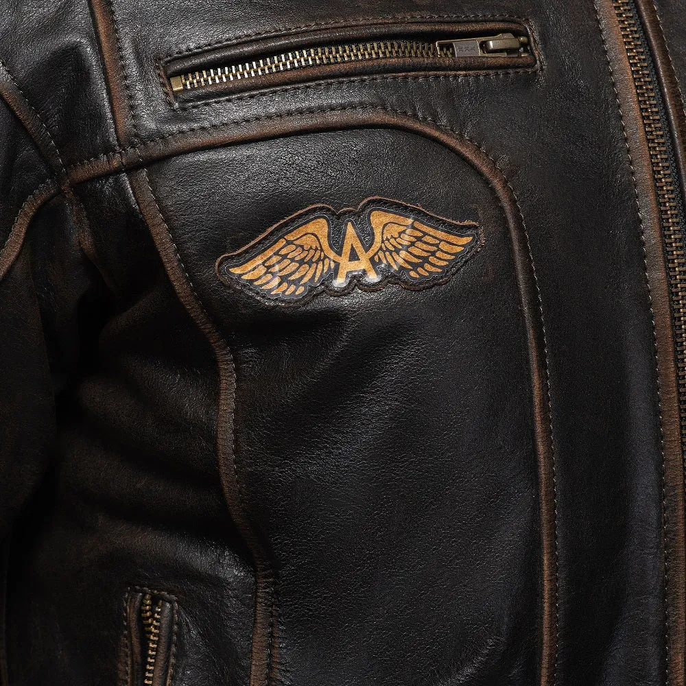 VIVI IL MOMENTO RETRO MOTORCYCLE LEATHER JACKET