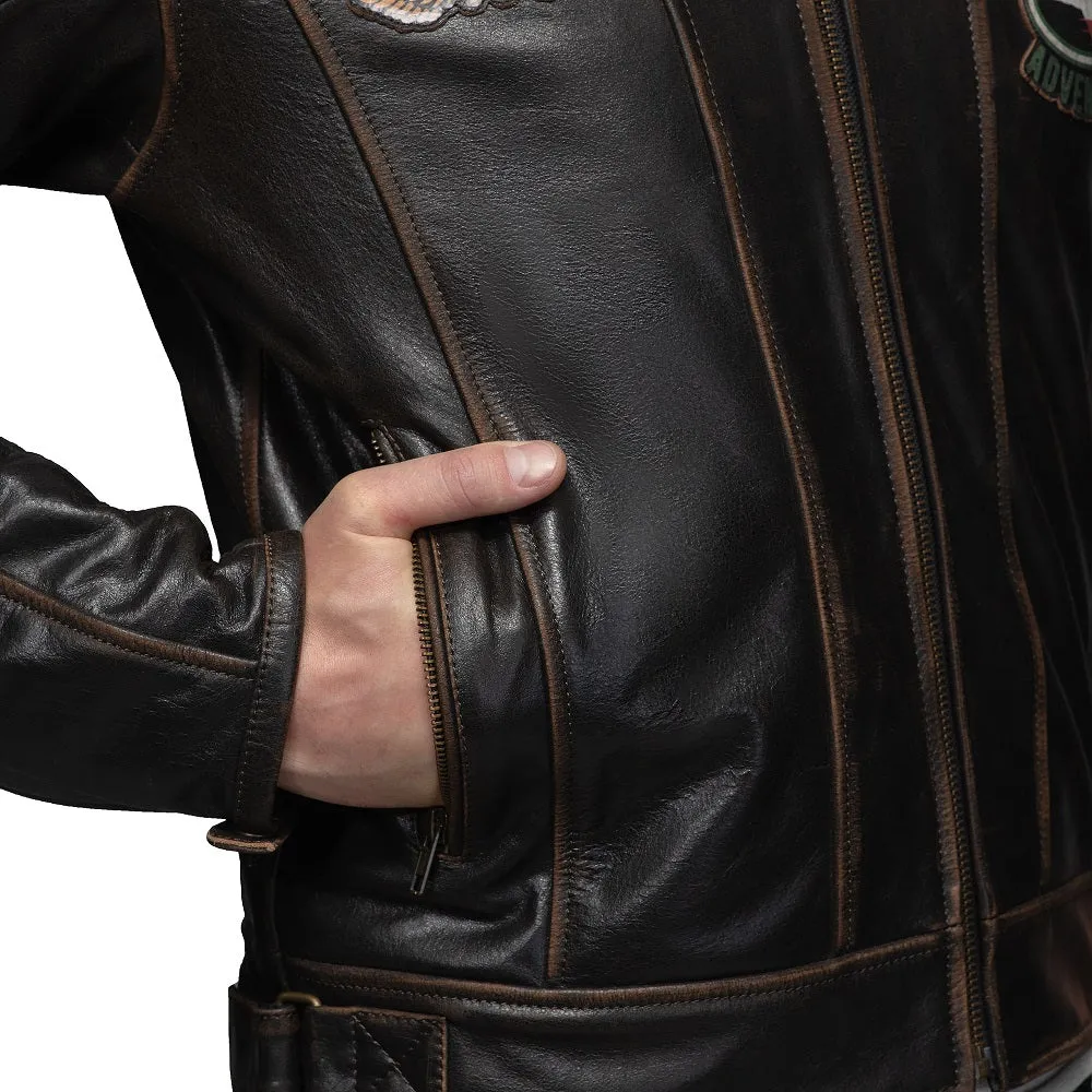 VIVI IL MOMENTO RETRO MOTORCYCLE LEATHER JACKET