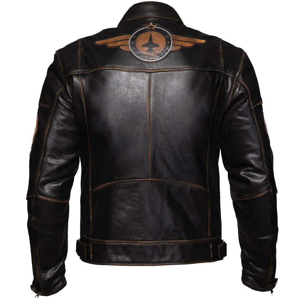 VIVI IL MOMENTO RETRO MOTORCYCLE LEATHER JACKET