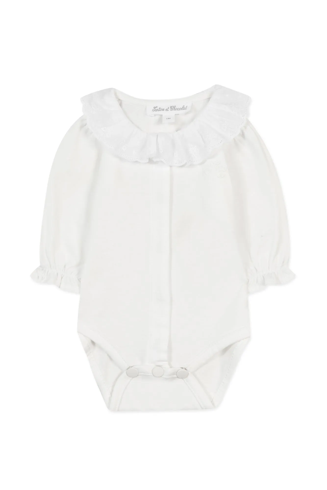 White Lace Collar Baby Bodysuit