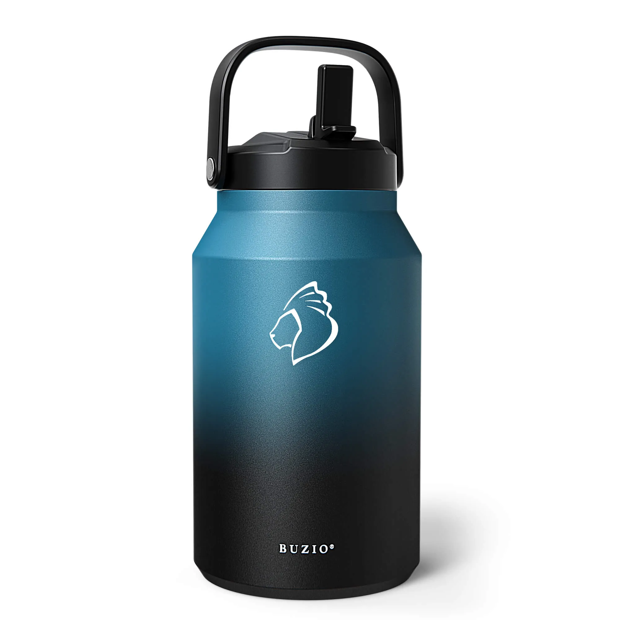 Wide Mouth Water Bottle with Straw Lid | 64oz | Indigo crush