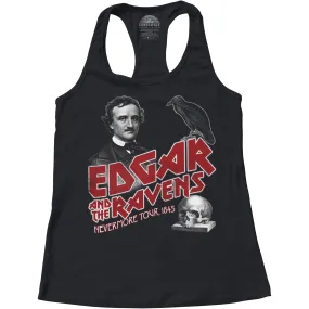 Women's Edgar and the Ravens Nevermore Tour Edgar Allan Poe Racerback Tank Top