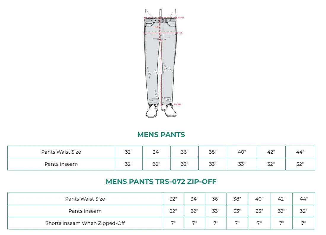 Zambezi Convertible Zip off Safari Pants for Men